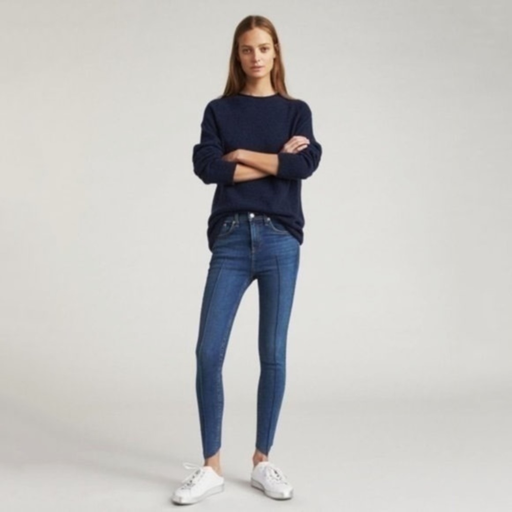 Rag & Bone Manson High Rise Raw Hem Ankle Jeans